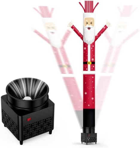 6FT Santa Claus Air Dancer Inflatable Waving Tube Man Set with Blower