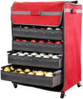 Balsam Hill Deluxe Rolling Ornament Chest - 120pc Christmas Decoration Storage with Dividers & Trays