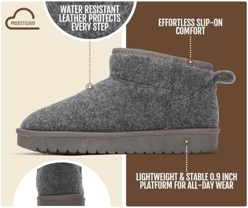 Project Cloud 100% Genuine Leather Womens Boots Ankle Boots for Women Shoes