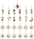 Lenox Peanuts Advent Calendar, 25-Piece Christmas Ornament Set