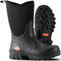 Showave Men's Rubber Boots Waterproof Rain Boots Mud Boot Comfy Sports Sole
