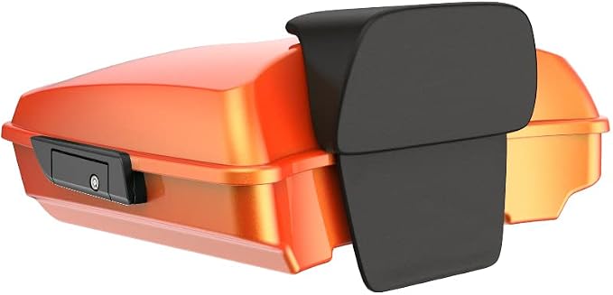 Advanblack Road Glide Tour Trunk Pack Tequila Sunrise Razor Tour Trunk Pack Backrest Pad for '97-'25 Harley Touring Road King Street Glide Electra Glide CVO models