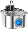 Cat Water Fountain Wireless,Stainless Steel-Rechargeable- Battery Operated Cat Water Fountain,108oz/ 3.2l Automatic Cordless Pet Fountain,Pet Fountain with 4200 Mah Battery