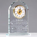 YWHL Birthday Gift for Dad from Daughter Son, to My Dad Glass Clock Gifts