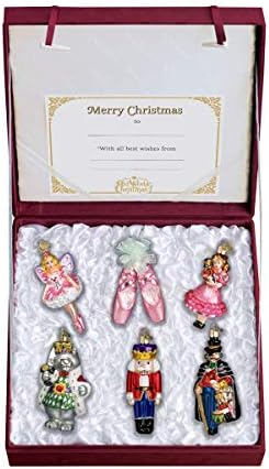 Old World Christmas Nutcracker Suite Keepsake Box Set Glass Blown Ornament for Christmas Tree, Handcrafted Holiday Decoration, Holiday Collection