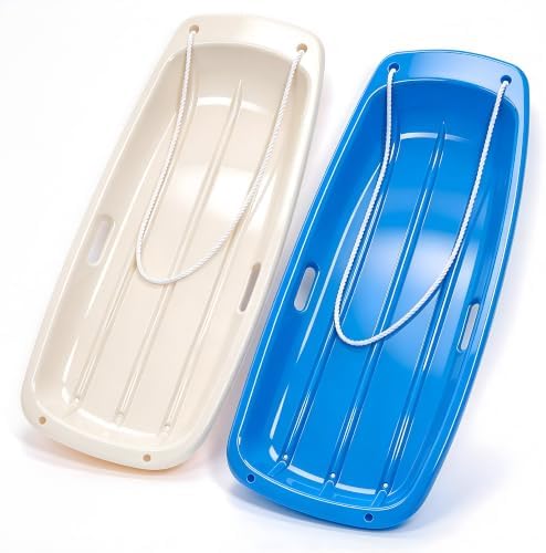 35" Snow Sled for Kids & Adults, Cold Resistant Flexible Toboggan