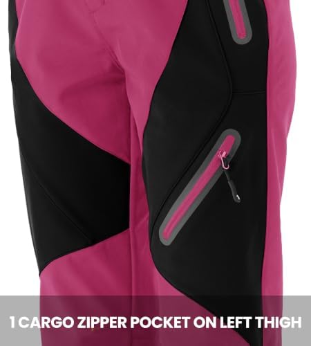 YSENTO Women's Hiking Pants Fleece Lined Winter Waterproof Insulated Snow Ski Work