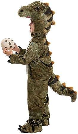 Spooktacular Creations Halloween Realistic T.rex Costume Outfit Dinosaur Jumpsuit with Egg