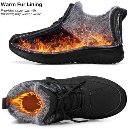 SHIBEVER Winter Snow for Boots Women: Warm Ankle Boots Non-Slip Traction