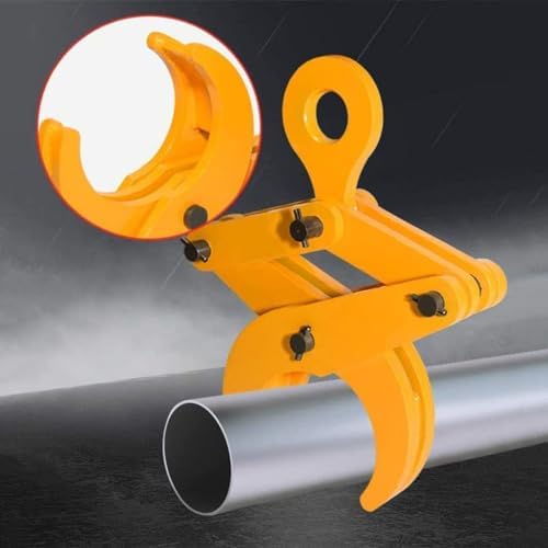 Round Steel Pipe Lifting Clamp 1T, Lifting Clamps Tools Steel Plate Lifting Tongs, Heavy Duty Steel Easy Move Effective Industrial, Tongs Spreader (1T)