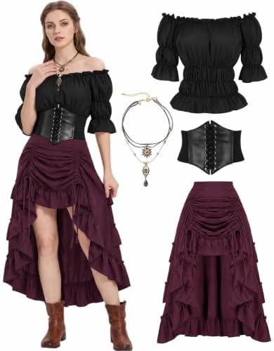 Medieval/Renaissance Costume Women Pirate Costume Halloween Costume