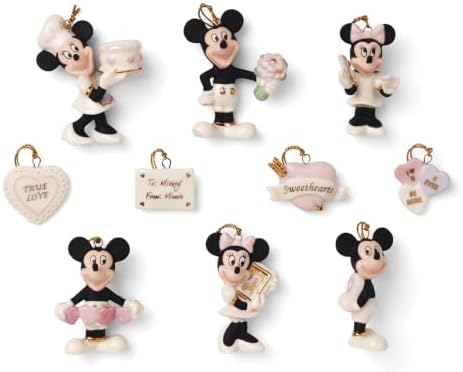 Lenox Disney Romantic Moments Valentine's Day Mini Ornament Set, 10-Piece