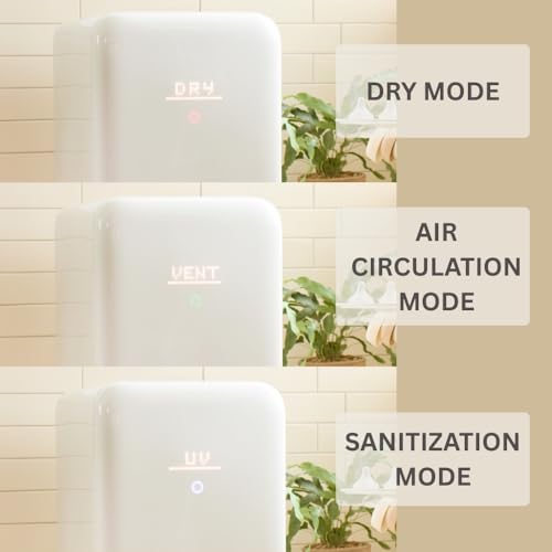 NEW UPANG Signature2 Plus LED Baby Bottle Sanitizer (UP920A+) (Milk White) & Toothbrush Holder Set