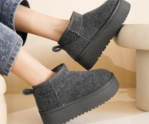Project Cloud 100% Genuine Leather Ankle Boots for Women Platform Boots