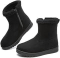 Women's Snow Winter Boots Fuzzy Ankle Booties WithZipper