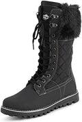 POLAR Womens Faux Fur Warm Thermal Waterproof Outdoor Walking Snow Winter Rubber Sole Calf Boots