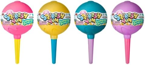 JA-RU Squeesh Yum Lollipop Surprise w/ Mini Squishy Animals Inside 3336-4s