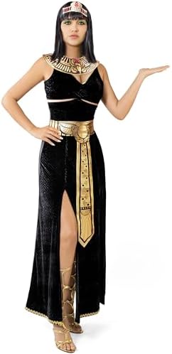 Spooktacular Creations Women Black Cleopatra Dress Costume Set with Cleopatra Accessories for Halloween Costume
