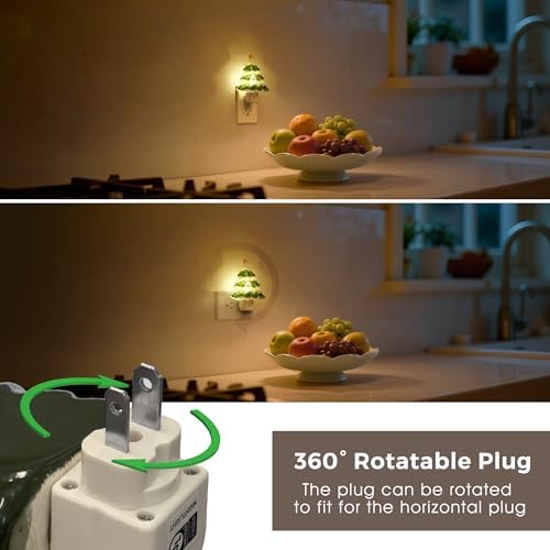 L LOHAS LED Christmas Tree Night Light 3000K Warm White Plug in Night Light