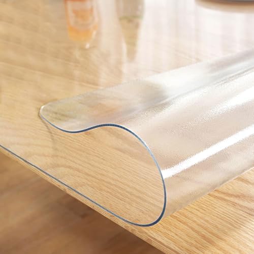 LovePads Frosted Desk Mat 16 x 24 in, 1.5mm Plastic Table Cover Protector