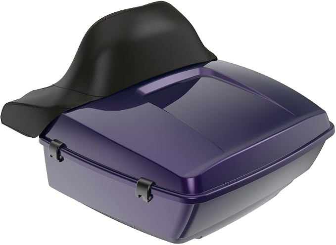 Advanblack 2025 RG Tour Trunk Pack Mystic Shift King Tour Trunk Pack Luggage +Wrap-Around Backrest Pad for '97-'25 Harley Touring Road King Street Glide Electra Glide CVO models