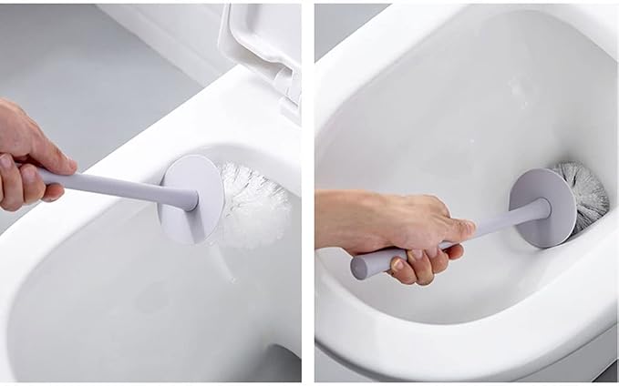 Toilet Cleaner Brush Toilet Bowl Cleaner Brush, Toilet Brush with Long Handle, Hidden Toilet Brush with Durable Scrubbing Bristles for Bathroom Brush for Bathroom