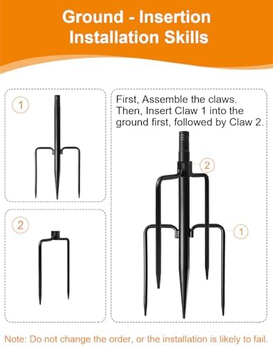8 Pack String Light Poles for Outside, Adjustable Metal Patio Light Poles