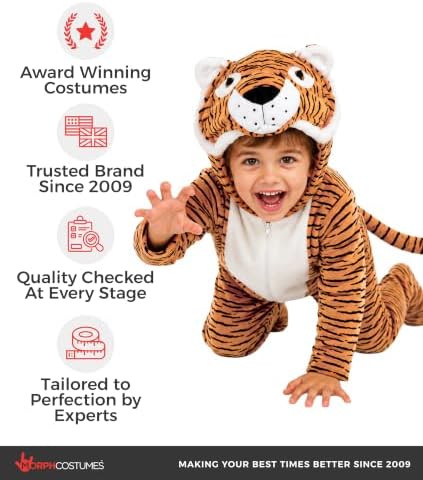 fun shack Tiger Costume Kids, Halloween Costumes for Kids