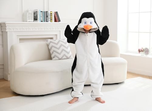 Animal Onesie Pajamas for Kids, Soft Flannel Halloween Cosplay Costume for Boys Girls