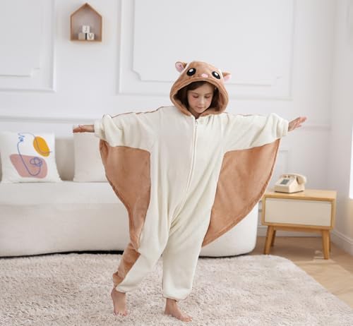 Animal Onesie Pajamas for Kids, Soft Flannel Halloween Cosplay Costume for Boys Girls