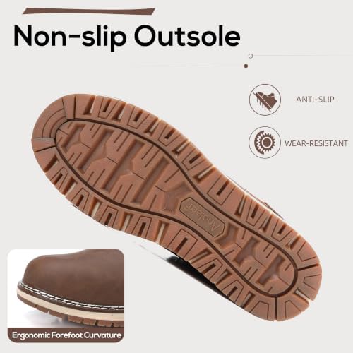 ANALEAF Mens Snow Boots Warm Winter Boots Non Slip Outdoor Fur Lined Shoes