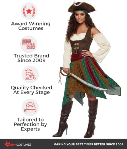 Morph Pirate Costume Women, Boho Pirate Dress, Women Halloween Costume