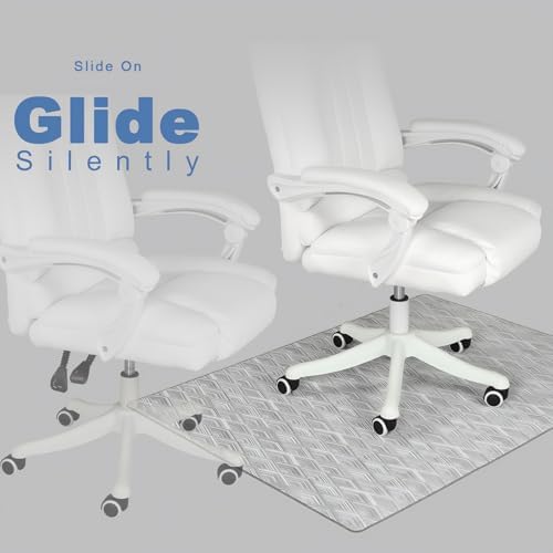 Chair Mat for Hardwood & Tile Floor, 47" x 52" Heavy Duty Office Chair Mat for Rolling Chairs Easy Glide, Anti Slip, Non-Curve, Floor Protector for Home Office