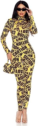 Forplay Women's Caution Sexy Caution Tape Costume, Yellow