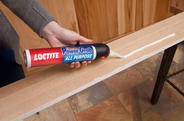 Loctite Power Grab Express All Purpose Construction Adhesive, 7.5 fl oz, 9 Pressure Pack - Versatile Construction Glue for Cement, Tile, Wall & More