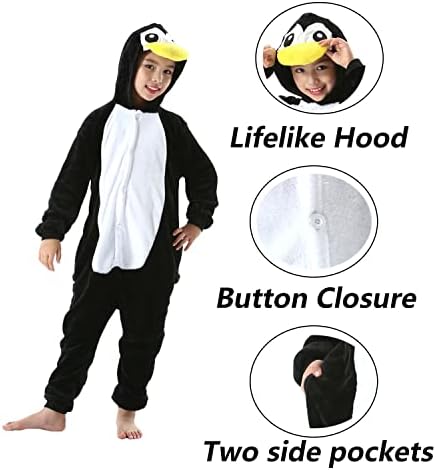 SimZoo Kids Animal Onesie Pajamas Halloween Costumes Cosplay 4-13Y