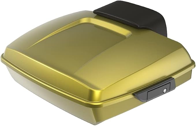 Advanblack Road Glide Tour Trunk Pack Eagle Eye Yellow Razor Tour Trunk Pack Backrest Pad for '97-'25 Harley Touring Road King Street Glide Electra Glide CVO Models