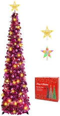 5FT Pop Up Christmas Tree with Lighted Top Star for Christmas Decorations