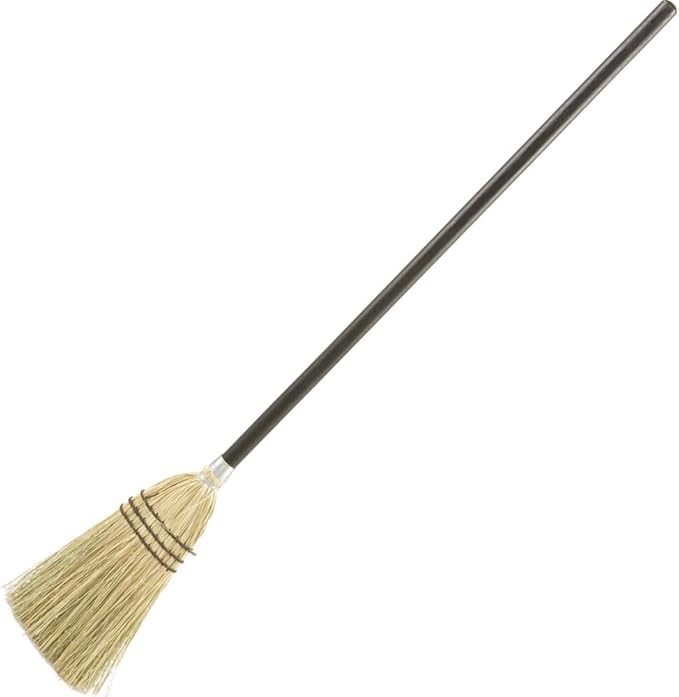 Rubbermaid Commercial Products Lobby Straw/Corn Broom, Brown, 38-Inch, Indoor/Outdoor Broom for Courtyard/Garage/Lobby/Mall/Office, Pack of 12
