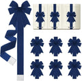 Daifunli 6 Pcs Navy Blue Christmas Velvet Cabinet Bows Ribbons for Kitchen