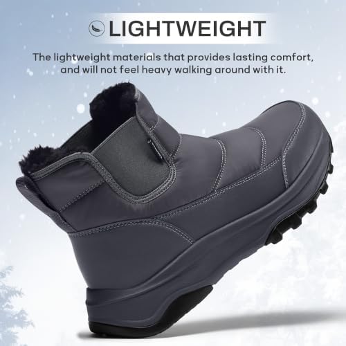 Coostar Snow Boots for Men Waterproof Winter Boots with Arch Support Lightweight Outdoor Casual Boot