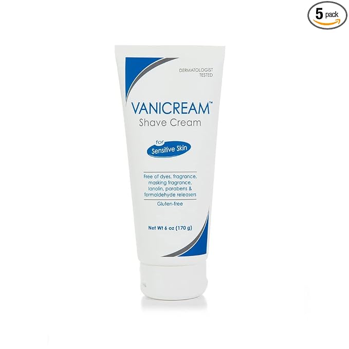 Vanicream Shave Cream for Sensitive Skin - 6 oz, Pack of 5