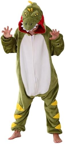 Animal Onesie Pajamas for Kids, Soft Flannel Halloween Cosplay Costume for Boys Girls