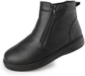 TIESTRA Men's Winter Snow Leather Boots Warm Fur Lined & Waterproof Booties