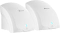 Commercial Hand Dryer Wall Mounted 2PCS, 1600 W Electric Hand Dryer for Bathroom, Automatic High Speed Warm Wind Hand Blower, 110V Plug in, 10s-15s Second Dry, for Industry Business Restrooms
