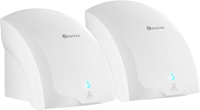 Commercial Hand Dryer Wall Mounted 2PCS, 1600 W Electric Hand Dryer for Bathroom, Automatic High Speed Warm Wind Hand Blower, 110V Plug in, 10s-15s Second Dry, for Industry Business Restrooms
