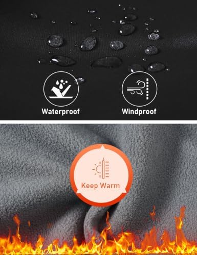 MoFiz Boys Snow Ski Pants Fleece Waterproof Winter Outdoor Hiking Pants