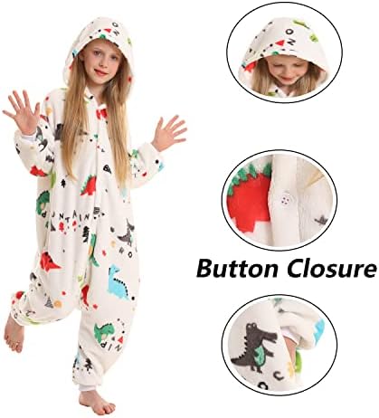 SimZoo Kids Animal Onesie Pajamas Halloween Costumes Cosplay 4-13Y