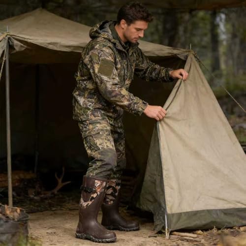 Men's Waterproof Rubber Mud Boots, 6mm Neoprene
