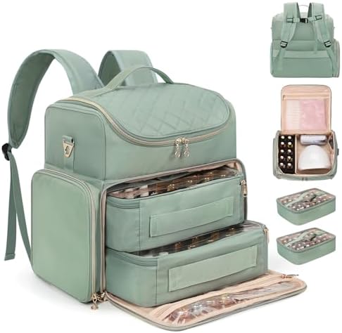 CUBETASTIC Extra Large Nail Polish Organizer Backpack, Nail Storage Bag